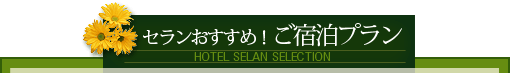 セランおすすめ！ご宿泊プラン